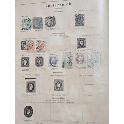 265 - Rare Antique German Stamp Album 1840-1920Appx Owned By German Sculptor Peter Breuer - Best Viewed Pe... 