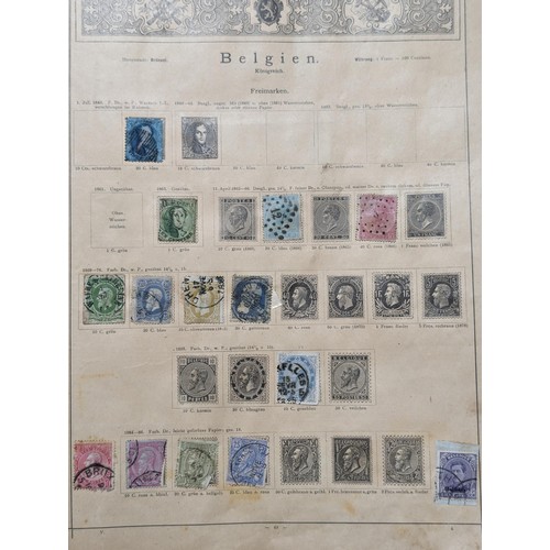 265 - Rare Antique German Stamp Album 1840-1920Appx Owned By German Sculptor Peter Breuer - Best Viewed Pe... 