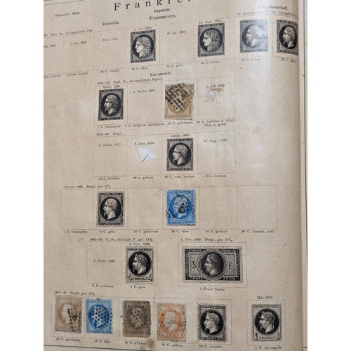 265 - Rare Antique German Stamp Album 1840-1920Appx Owned By German Sculptor Peter Breuer - Best Viewed Pe... 