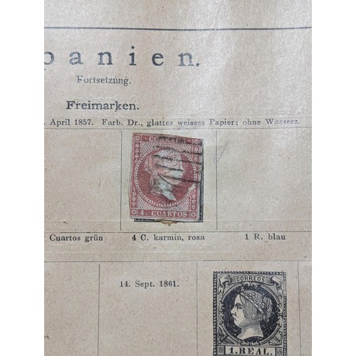 265 - Rare Antique German Stamp Album 1840-1920Appx Owned By German Sculptor Peter Breuer - Best Viewed Pe... 