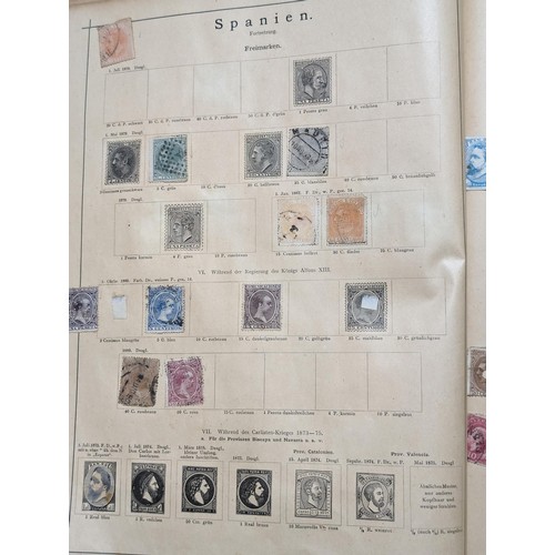 265 - Rare Antique German Stamp Album 1840-1920Appx Owned By German Sculptor Peter Breuer - Best Viewed Pe... 