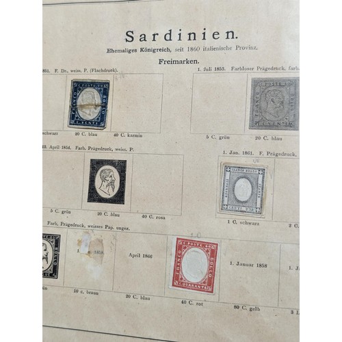 265 - Rare Antique German Stamp Album 1840-1920Appx Owned By German Sculptor Peter Breuer - Best Viewed Pe... 