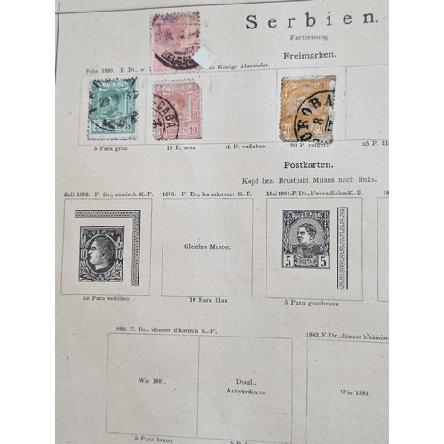 265 - Rare Antique German Stamp Album 1840-1920Appx Owned By German Sculptor Peter Breuer - Best Viewed Pe... 