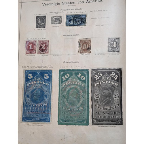 265 - Rare Antique German Stamp Album 1840-1920Appx Owned By German Sculptor Peter Breuer - Best Viewed Pe... 