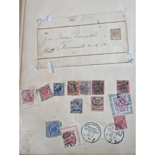 265 - Rare Antique German Stamp Album 1840-1920Appx Owned By German Sculptor Peter Breuer - Best Viewed Pe... 