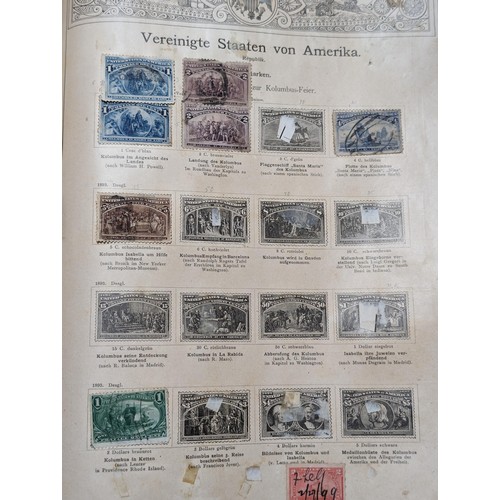 265 - Rare Antique German Stamp Album 1840-1920Appx Owned By German Sculptor Peter Breuer - Best Viewed Pe... 