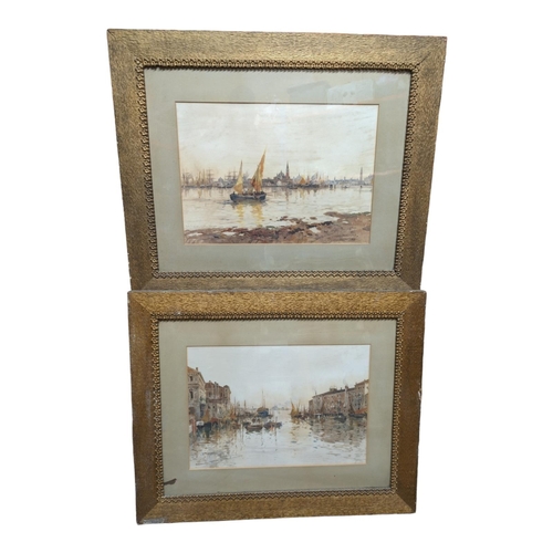 344 - Excellent Vintage Large Venetian Prints In Highly Decorative Gilt wooden Frames With Flower Carvings... 