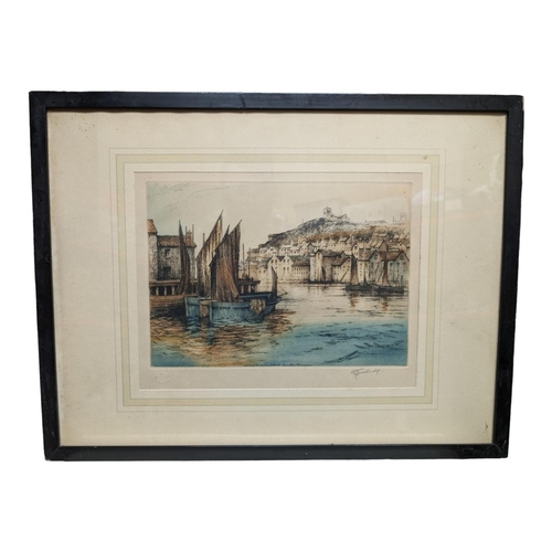 346 - Whitby Original Etching By 'R.H Smallridge' Limited Addition Published By The Academy of Art Birming... 