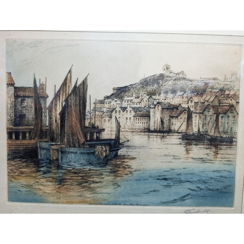 346 - Whitby Original Etching By 'R.H Smallridge' Limited Addition Published By The Academy of Art Birming... 