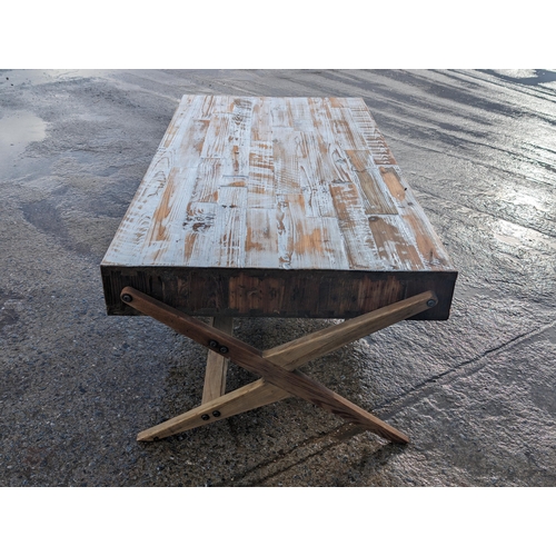 360 - Huge Well Crafted Vintage Solid Wood Coffee Table, Chic Style, Excellent Dovetail Jointed - Solid an... 