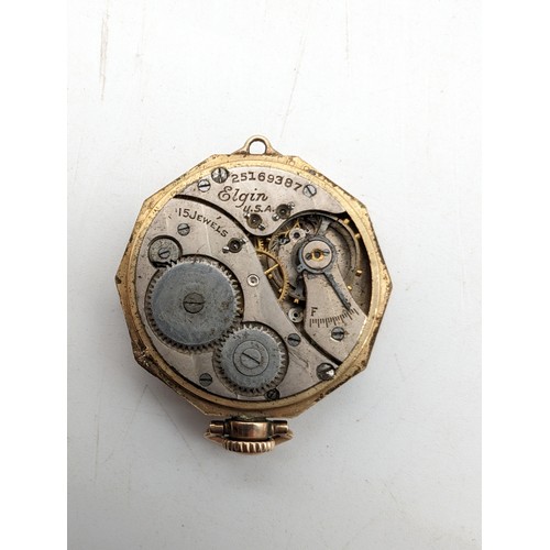 417 - Elgin Grade 429, 1923 Gold Filled Pocket watch with sub seconds. Overall condition acceptable. Untes... 