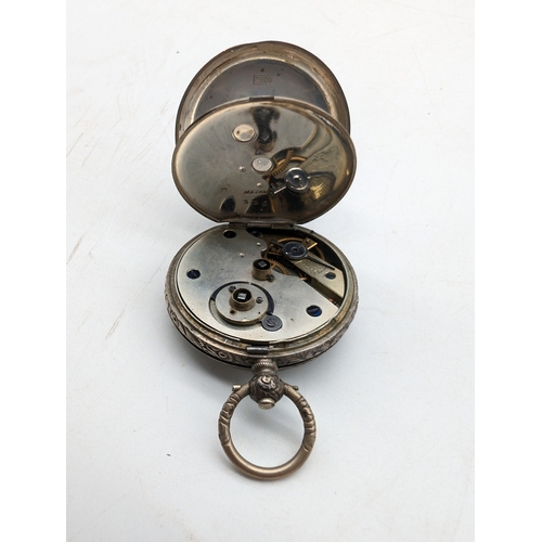 420 - Antique Marked 0.800 Solid silver cased Pocket watch, key wind. untested but appears To be overall C... 