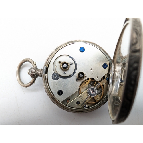 420 - Antique Marked 0.800 Solid silver cased Pocket watch, key wind. untested but appears To be overall C... 