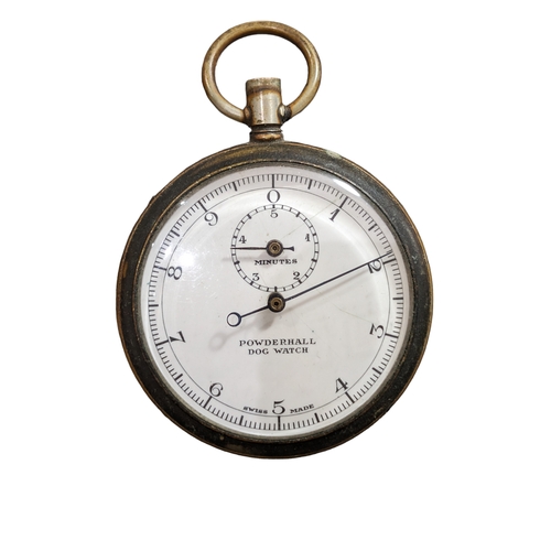 427A - Excellent Depose Cased Powderhall Stop Watch, Full Hunter Swiss Made Excellent Condition No 3364 Gre... 