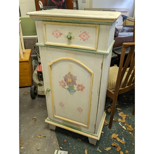 34 - Fabulous Solid Wood Kitchen Cabinet - Art Deco C1930 - With Floral Design, Nice Solid Construction -... 