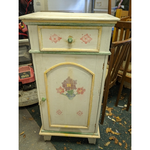 34 - Fabulous Solid Wood Kitchen Cabinet - Art Deco C1930 - With Floral Design, Nice Solid Construction -... 