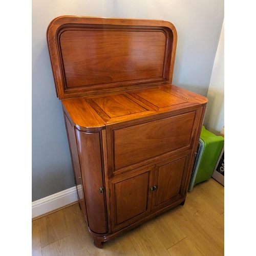 39 - Superb Chinese Rosewood Cocktail Cabinet / Drinks Cabinet / Bar With Lift Top And Fold Down Front - ... 