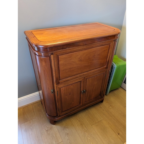 39 - Superb Chinese Rosewood Cocktail Cabinet / Drinks Cabinet / Bar With Lift Top And Fold Down Front - ... 