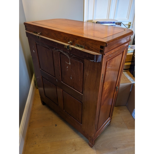 39 - Superb Chinese Rosewood Cocktail Cabinet / Drinks Cabinet / Bar With Lift Top And Fold Down Front - ... 