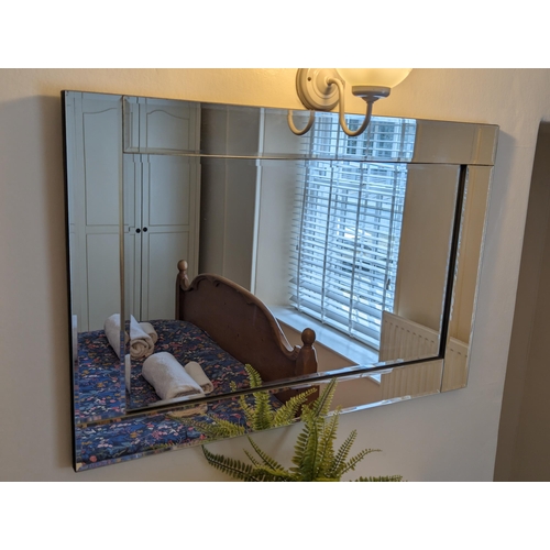 46 - Large Bevelled Edge Mirror 90x60cm