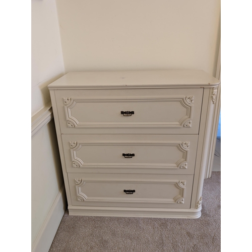 58 - Ornately Carved Bespoke Handmade Large 3 Drawer Chest of Drawers - Matches Wardrobes Previous and Ot... 