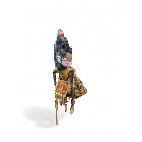 304 - Pair Antique Wayang Golek Java Wooden Indoenesian Puppets, Overall Good Condition. Fantastically Cre... 