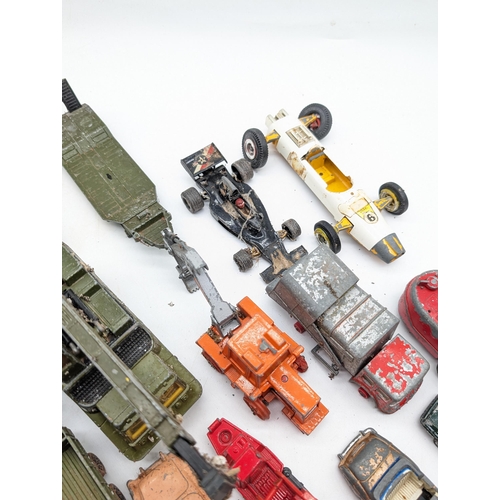 130 - Good Bundle Playworn Diecast Vehicles - Including Shado 2, Dinky Rocket Launcher DUKW Amphibian, Tri... 