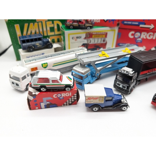 131 - Good Bundle of 9 Boxed Corgi Diecast To Include - Ford Sierra, Limited Edition Tramlines, Coca Cola ... 