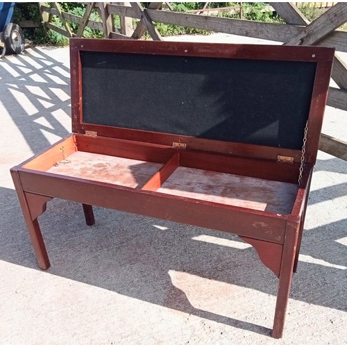 5A - Attractive Hardwood Double Piano Stool With Lift up Storage