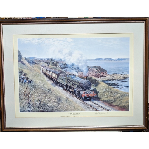 48O - Framed Steam Railway Locomotive Print 