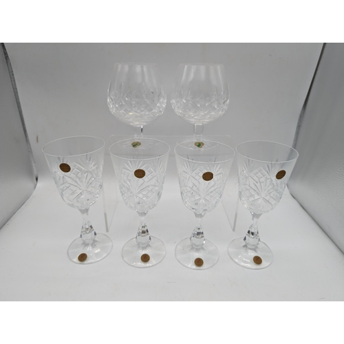 512 - Excellent Selection of Crystalware Drinking Glasses To Include, Waterford Brandy Glasses, Echt Bleik... 