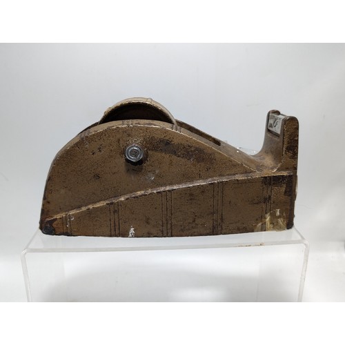 25 - Unusual and Extremely Heavy Industrial Tape Dispenser, No Makers Mark To Note. Dont drop this on you... 