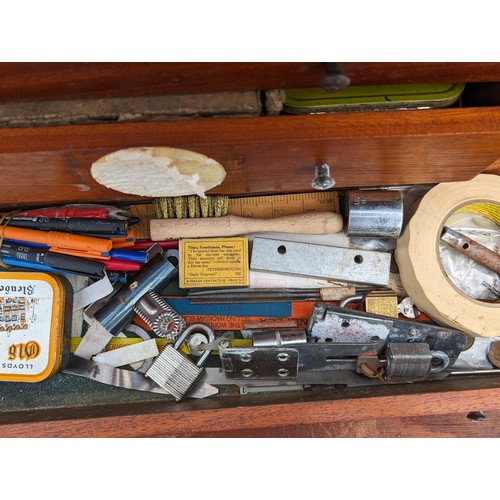 29 - Excellent Vintage Engineers Drawer Chest Stuffed Full of Tools - Very Heavy and Lots To Rummage Thro... 