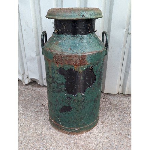 38 - Large Painted Milk churn 70x35cm Green