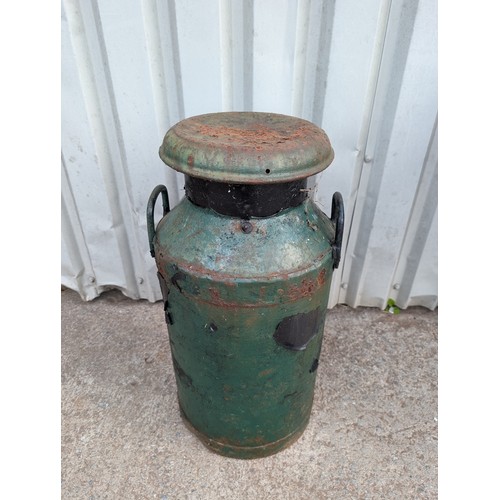 38 - Large Painted Milk churn 70x35cm Green