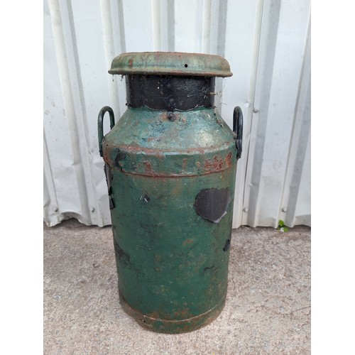 38 - Large Painted Milk churn 70x35cm Green