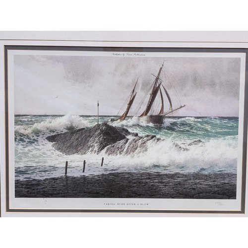 45 - John Chancellor Limited Edition Number Print 699/850 Taking Bude After a Blow Excellent Nautical Pri... 