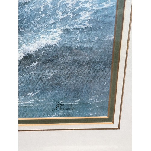 46 - John Chancellor Excellent Quality Nautical Print 56x44cm Glazed and framed