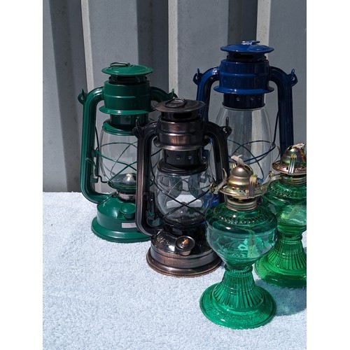 76 - Quantity (8) Paraffin Lamps, Tilly Style Plus Others, All Appear in Excellent Condition