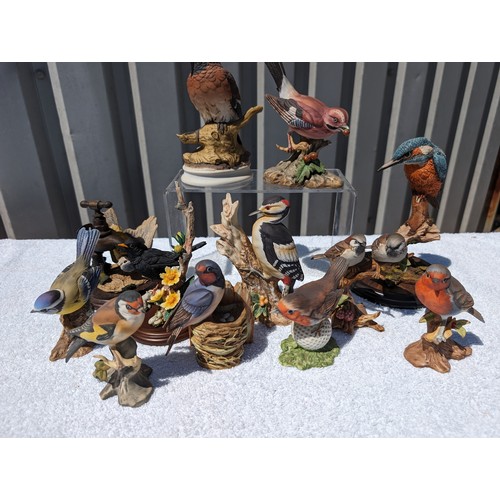 93 - Good Quantity (11) Ceramic Bird Ornaments - Country Fine Arts Plus Others. Lovely Condition Largest ... 