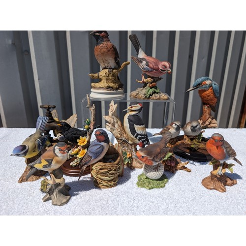 93 - Good Quantity (11) Ceramic Bird Ornaments - Country Fine Arts Plus Others. Lovely Condition Largest ... 