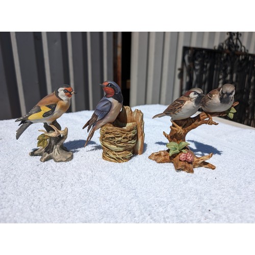 93 - Good Quantity (11) Ceramic Bird Ornaments - Country Fine Arts Plus Others. Lovely Condition Largest ... 