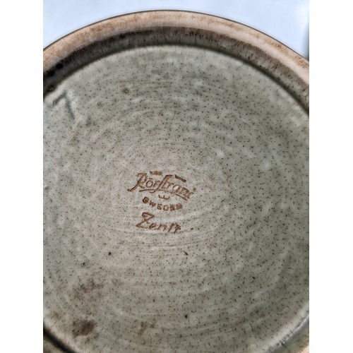 101 - Zenit Vase by Gunnar Nylund 14.5x10cm Plus Toni Raymond Pickled Onion Pot, Oriental Engrave Stonewar... 