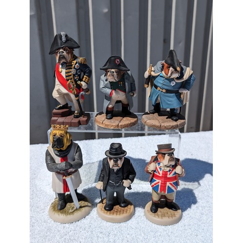 108 - Group (6) Robert Harrop Designs Dog People To Include Rare Nelson, Churchill, Napoleon,  Allo Allo E... 