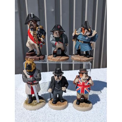 108 - Group (6) Robert Harrop Designs Dog People To Include Rare Nelson, Churchill, Napoleon,  Allo Allo E... 