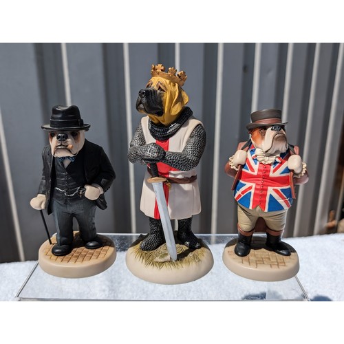 108 - Group (6) Robert Harrop Designs Dog People To Include Rare Nelson, Churchill, Napoleon,  Allo Allo E... 