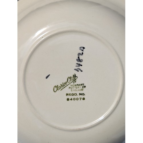 110 - Good Bundle Clarice Cliff Newport Pottery Side Plates (6) Plate and Serving Tray, With Collection of... 