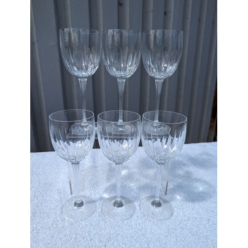 118 - Set of (6) Excellent Crystal Wine Glasses 20cm (Marked Z in Base)