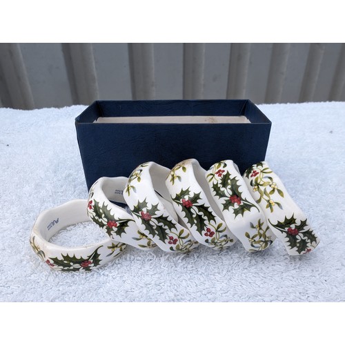126 - Vintage AJL Bone China Set of 6 Napkin Rings