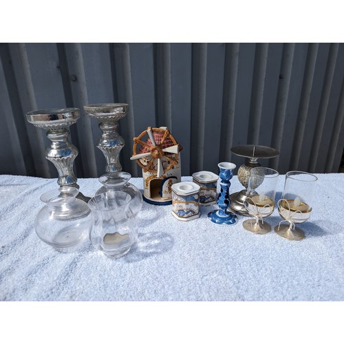 134 - Quantity Various Candle Holders, Pricket Stands Etc